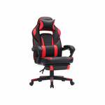Gamestoel bureaustoel Thomas - met voetsteun - racing stijl - ergonomisch verstelbaar - zwart blauw