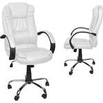 Malatec Bureaustoel - directie stoel - ergonomisch - verrijdbaar - Wit - New York