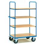 Fetra Hauptartikel 8201 Etagewagen Staal Poedercoating Laadvermogen (max.): 500 kg Stralend blauw (RAL 5007)