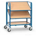 Fetra Hauptartikel 8202 Etagewagen Staal Poedercoating Laadvermogen (max.): 500 kg Stralend blauw (RAL 5007)