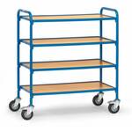 Fetra Hauptartikel 1384 Etagewagen Staal Poedercoating Laadvermogen (max.): 250 kg Stralend blauw (RAL 5007)