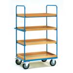 Fetra Hauptartikel 8242 Etagewagen Staal Poedercoating Laadvermogen (max.): 500 kg Stralend blauw (RAL 5007)