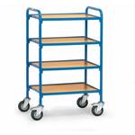 Fetra Hauptartikel 8343 Etagewagen Staal Poedercoating Laadvermogen (max.): 500 kg Stralend blauw (RAL 5007)