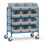 Fetra Hauptartikel 8321 Etagewagen Staal Poedercoating Laadvermogen (max.): 500 kg Stralend blauw (RAL 5007)