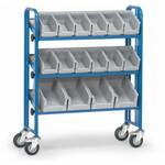 Fetra Hauptartikel 8241 Etagewagen Staal Poedercoating Laadvermogen (max.): 500 kg Stralend blauw (RAL 5007)