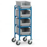Fetra Hauptartikel 2381 Etagewagen Staal Poedercoating Laadvermogen (max.): 250 kg Stralend blauw (RAL 5007)