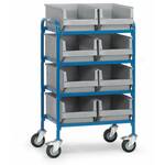 Fetra Hauptartikel 2882 Etagewagen Staal Poedercoating Laadvermogen (max.): 250 kg Stralend blauw (RAL 5007)