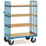 Fetra Hauptartikel 4396 Etagewagen Staal Poedercoating Laadvermogen (max.): 400 kg Stralend blauw (RAL 5007)