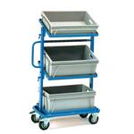 Fetra Hauptartikel 4255 Etagewagen Staal Poedercoating Laadvermogen (max.): 400 kg Stralend blauw (RAL 5007)