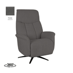 LABEL51 Draaibare Fauteuil 'Toby' Velvet, kleur Antraciet