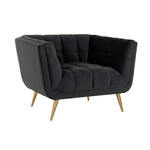 Fauteuil Teun - stof - antraciet - Leen Bakker