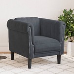 Fauteuil Chesterfield-stijl stof lichtgrijs