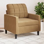 Fauteuil 60 cm fluweel lichtgrijs