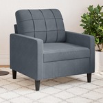 Fauteuil 60 cm fluweel zwart