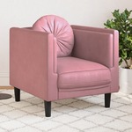 Fauteuil Chesterfield-stijl fluweel crmekleurig