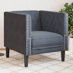 Fauteuil Chesterfield-stijl fluweel wijnrood
