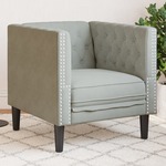 Fauteuil Chesterfield-stijl fluweel blauw