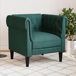 Fauteuil Chesterfield-stijl kunstsude bruin