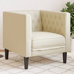 Fauteuil Chesterfield-stijl kunstleer zwart