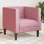 Fauteuil Chesterfield-stijl fluweel donkergrijs