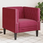 Fauteuil Chesterfield-stijl fluweel lichtgrijs