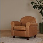 Leren fauteuil Roommate - Vintage Leer Cognac - Hout bruin