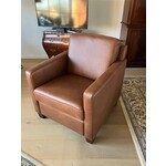 Leren fauteuil met houten poten - cognac kleur leer - Echt leer, Landelijk, ontdek de vele Leersoorten en Kleuren bij ShopX