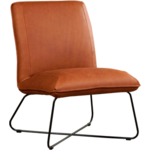 Cognac leren moderne design fauteuil Hope - Vintage Leer Cognac (cognac leer)