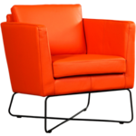 Grijze leren moderne design fauteuil Crossover - Rancho Leer Stone (grijs leer)