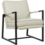 Leren design fauteuil hoge rugleuning Square - Granada leer Sahara