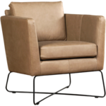 Oranje leren moderne design fauteuil Crossover - Toledo Leer Orange (oranje leer)