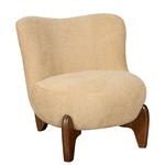 LABEL51 Fauteuil Evy - Zand - Velours - 90 cm