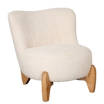 LABEL51 Fauteuil Evy - Naturel - Velours - 65 cm