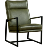 Leren design fauteuil hoge rugleuning Square - Echt leer, Industrieel, Comfortabel en kies uit meer dan 150+ kleuren - Ontdek de Vele Leersoorten en Kleuren bij ShopX