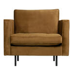 BePureHome Fauteuil 'Rodeo' Velvet, kleur Roestbruin