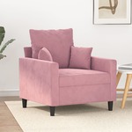 Fauteuil 60 cm fluweel bruin