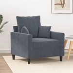 Fauteuil 60 cm fluweel geel