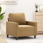 Fauteuil 60 cm fluweel lichtgrijs