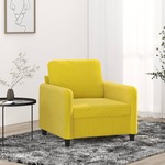 Fauteuil 60 cm fluweel lichtgrijs