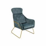 Fauteuil 60 cm fluweel geel