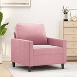 Fauteuil 60 cm fluweel bruin