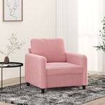 Fauteuil 60 cm fluweel zwart