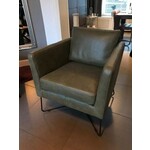 Light & Living Fauteuil 'Geneve', velvet olijf groen+goud