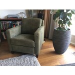 Leren fauteuil met kruisframe - groen leer - Echt leer, Modern, ontdek de vele Leersoorten en Kleuren bij ShopX