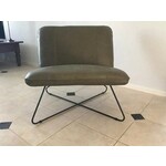 Leren fauteuil met stalen frame - groen leer - Echt leer, Industrieel, ontdek de vele Leersoorten en Kleuren bij ShopX
