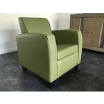 Leren fauteuil met stalen frame - Groen leer - Echt leer, Modern, ontdek de vele Leersoorten en Kleuren bij ShopX