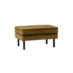 Set van 2 leren fauteuils met stalen frame - met hocker - bruin leer - Echt leer, Industrieel, ontdek de vele Leersoorten en Kleuren bij ShopX
