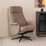 LABEL51 Fauteuil Bergen - Antraciet - Cosmo - Excl. Hocker