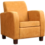 Donkergrijze leren landelijke fauteuil Joy - poot hout bruin - Toledo Leer Antracite (donkergrijs leer)