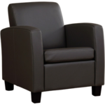 Olijfgroene leren landelijke fauteuil Joy - poot hout bruin - Kenia Leer Olive (olijfgroen leer)